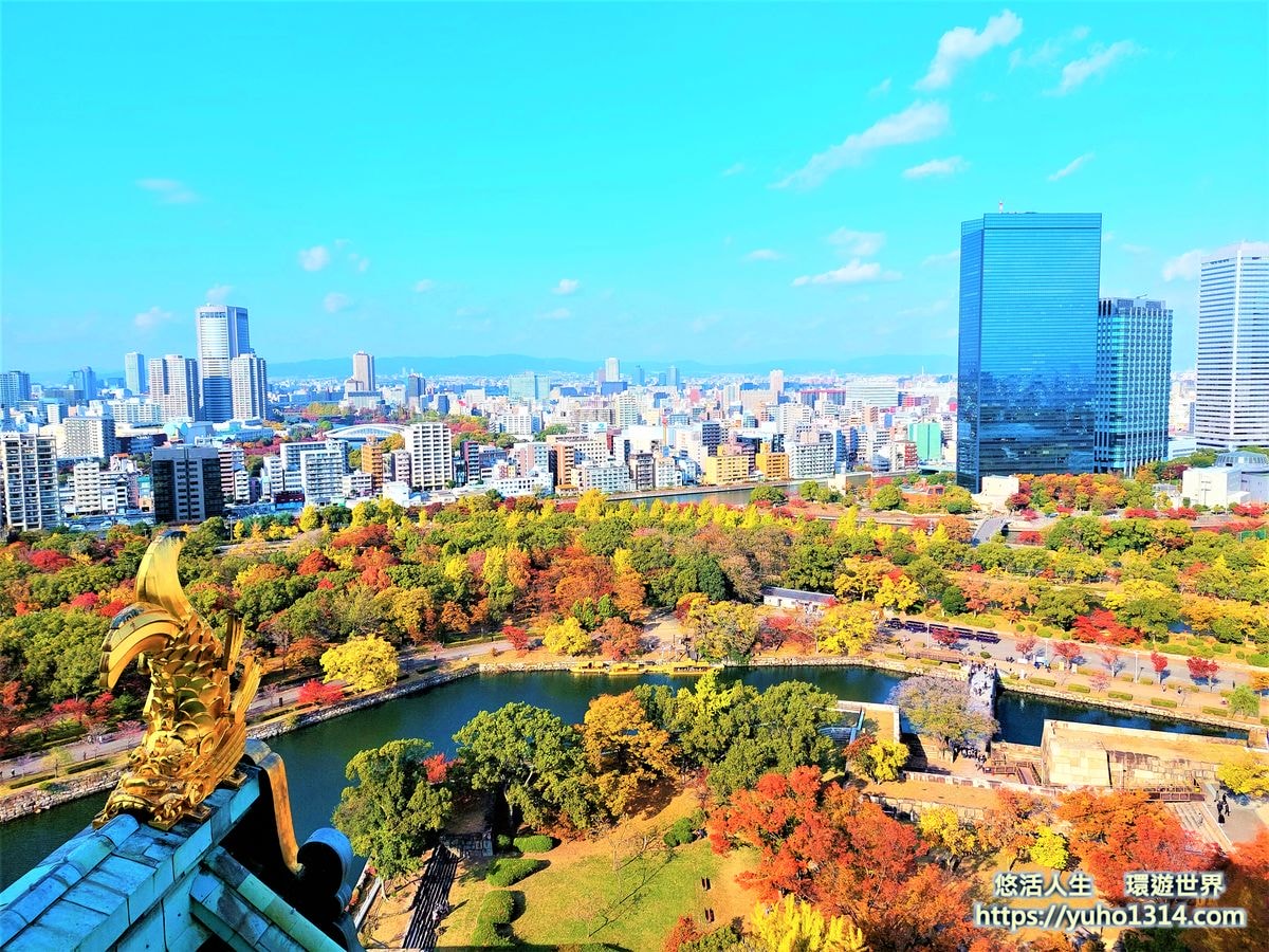 大阪城楓葉