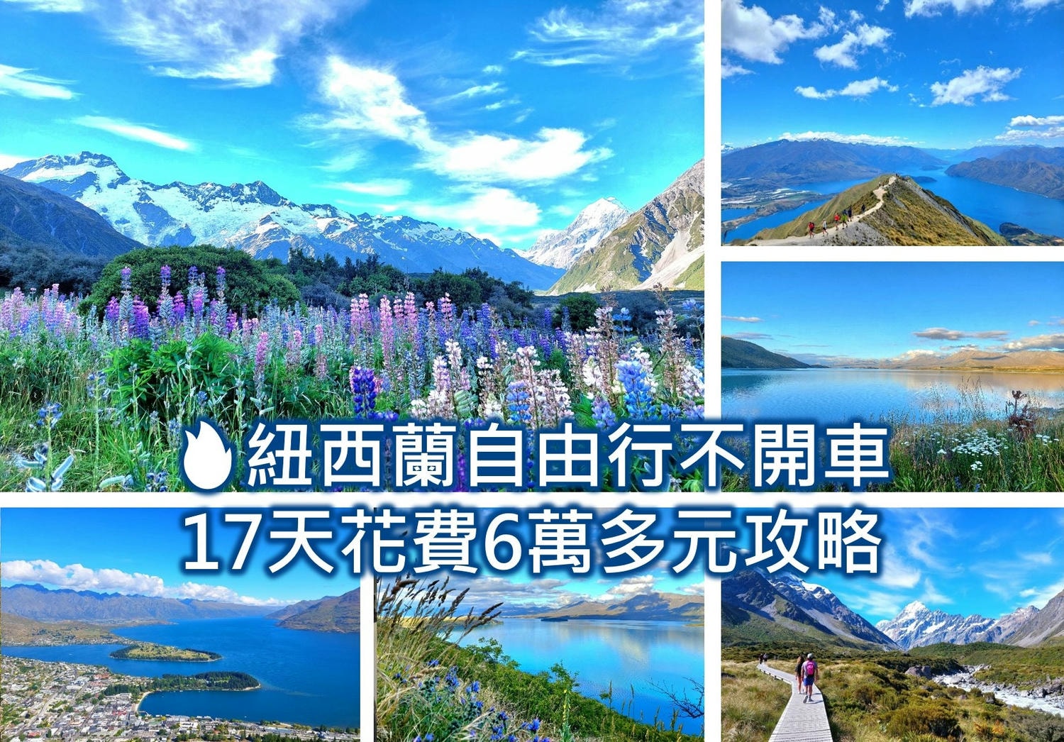 紐西蘭自由行不開車17天花費6萬多元攻略(含南島北島自由行旅遊景點住宿預算與實用省錢技巧分享)含皇后鎮、瓦納卡、庫克山、特卡波、基督城、奧克蘭自由行