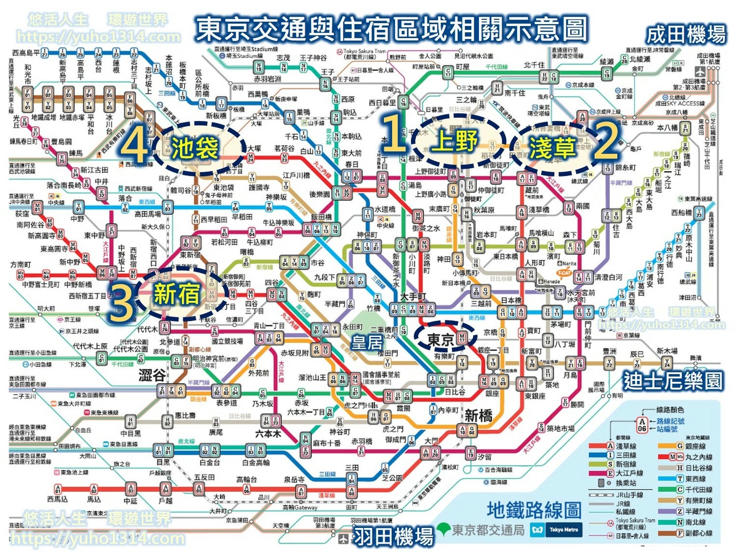 東京地鐵火車交通圖
