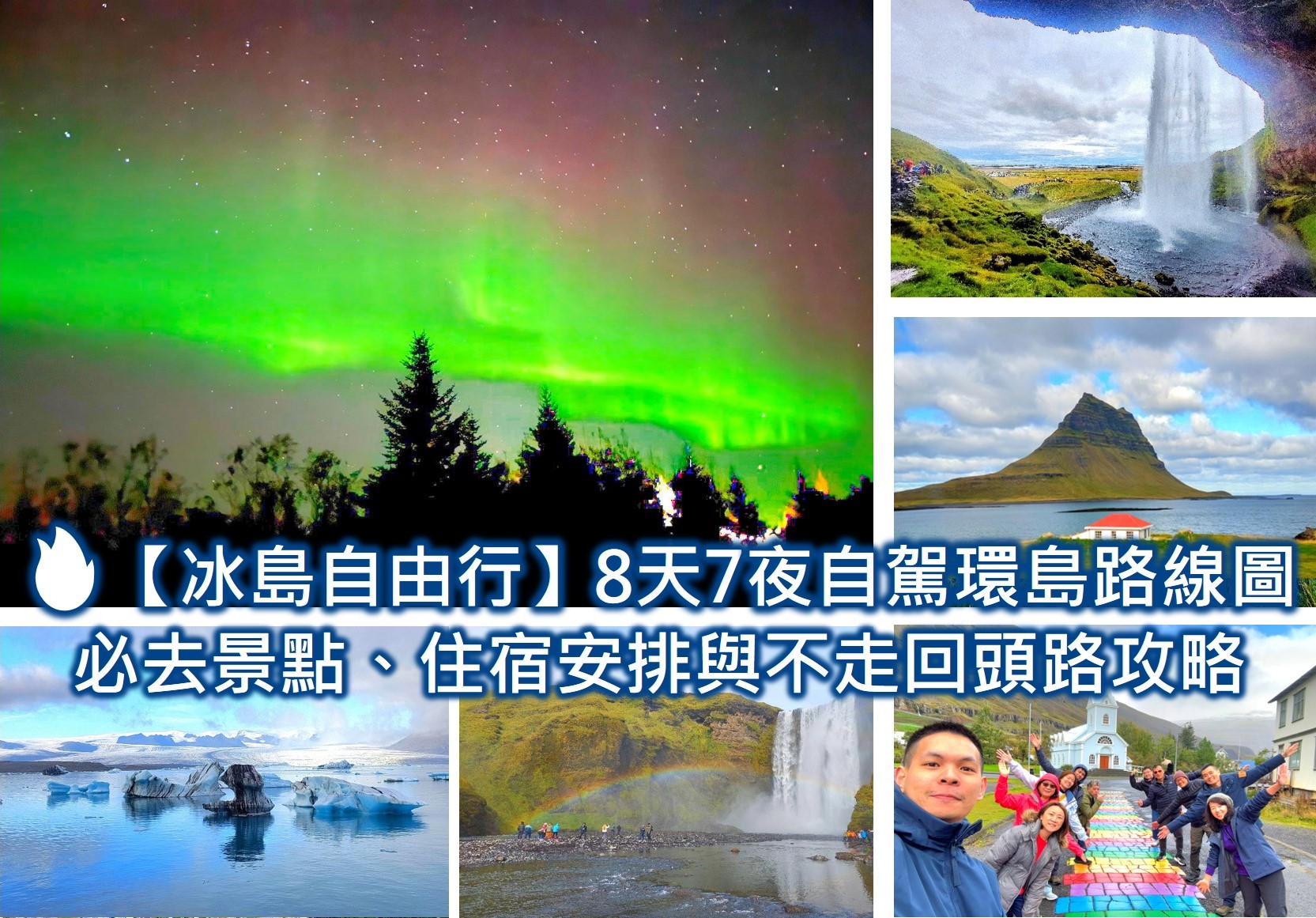 冰島環島路線、冰島行程規劃、冰島景點地圖、冰島自駕行程、冰島8天7夜