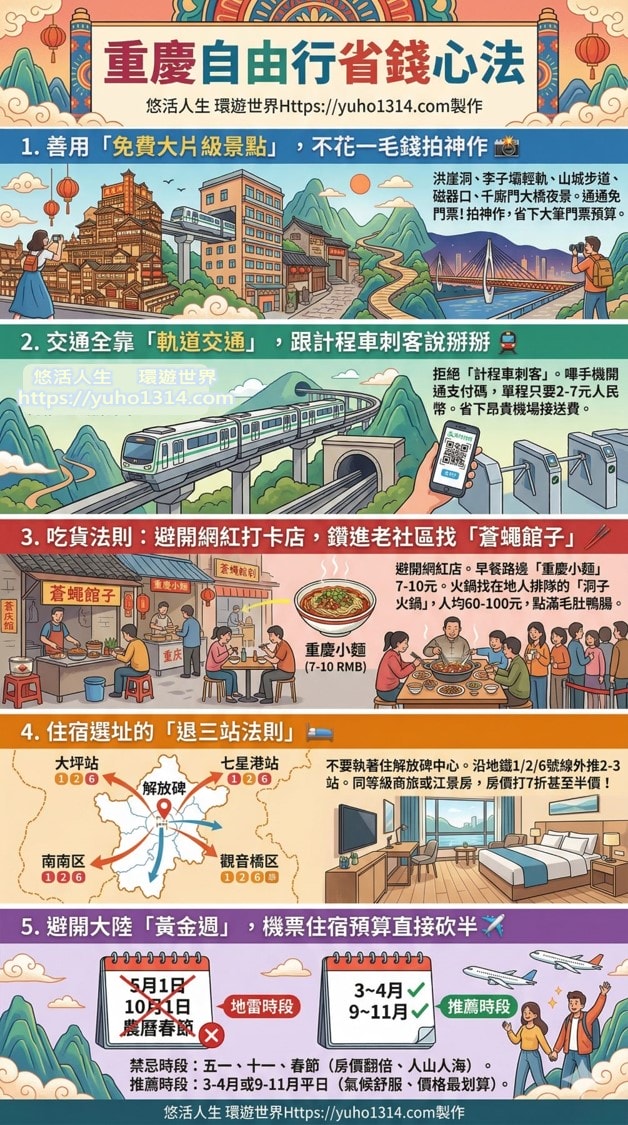 重慶自由行省錢技巧