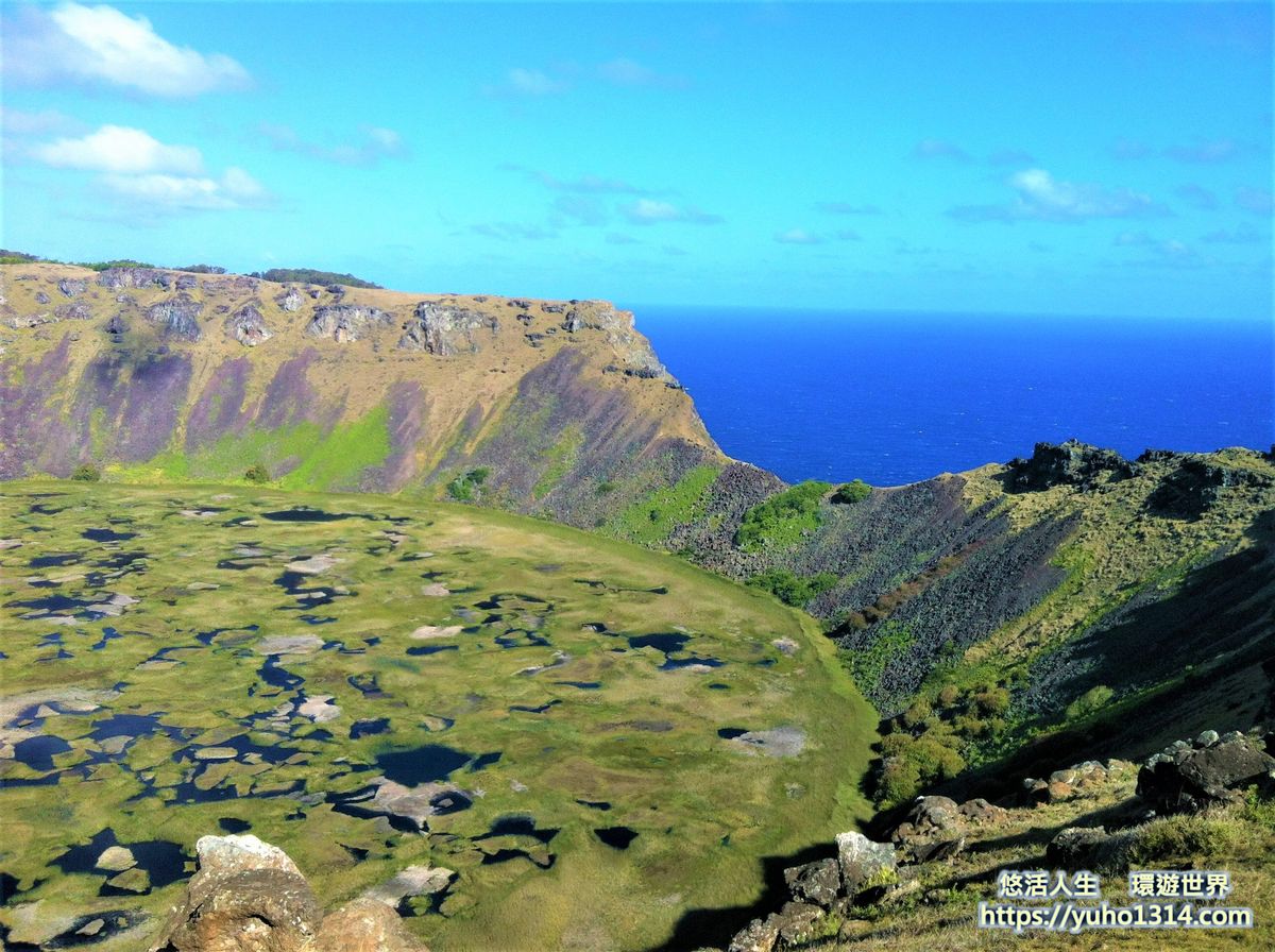 【2026智利復活島旅遊自由行】機票交通、CONAF門票、石像行程住宿花費總攻略 - 第11張圖 復活節島Rano-Kau-火山