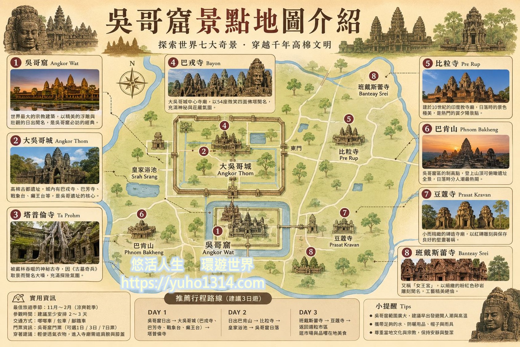 吳哥窟景點地圖