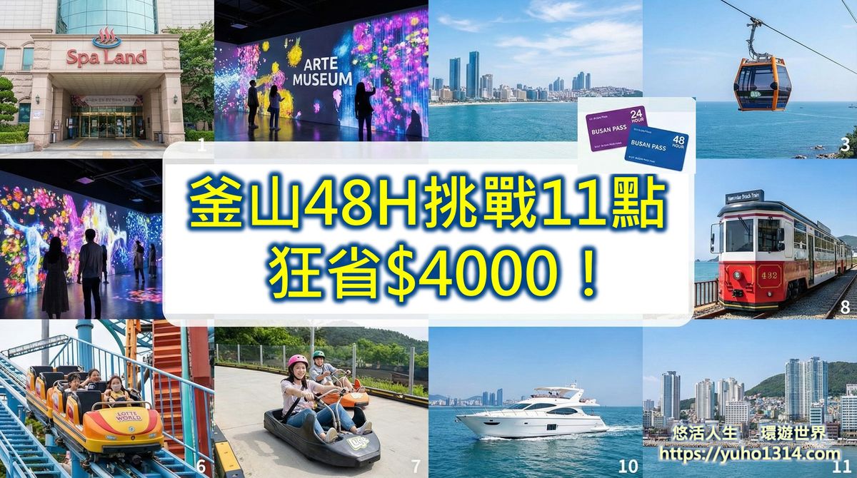 【2026釜山自由行】5天4夜行程花費、⽢川洞海雲台景點交通住宿推薦懶⼈包 - 第14張圖 釜山通行證Visit-Busan-Pass